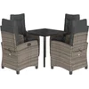 Image de vidaXL - 5-delige - Tuinset - met - kussens - poly - rattan - grijs