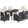 Image de vidaXL - 7-delige - Tuinset - met - kussens - poly - rattan - zwart