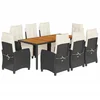 Image de vidaXL - 9-delige - Tuinset - poly - rattan - zwart