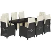 Image de vidaXL - 9-delige - Tuinset - poly - rattan - zwart