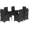 Image de vidaXL - 7-delige - Tuinset - met - kussens - poly - rattan - zwart