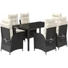 Image de vidaXL - 7-delige - Tuinset - met - kussens - poly - rattan - zwart