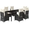 Image de vidaXL - 7-delige - Tuinset - met - kussens - poly - rattan - zwart