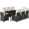 Image de vidaXL - 9-delige - Tuinset - poly - rattan - zwart