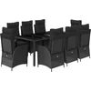 Image de vidaXL - 9-delige - Tuinset - poly - rattan - zwart