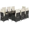 Image de vidaXL - 9-delige - Tuinset - poly - rattan - zwart