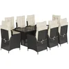 Image de vidaXL - 9-delige - Tuinset - poly - rattan - zwart