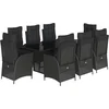 Image de vidaXL - 9-delige - Tuinset - poly - rattan - zwart