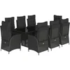 Image de vidaXL - 9-delige - Tuinset - poly - rattan - zwart