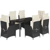 Image de vidaXL - 7-delige - Tuinset - met - kussens - poly - rattan - zwart