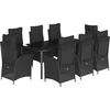 Image de vidaXL - 9-delige - Tuinset - poly - rattan - zwart