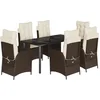 Image de vidaXL - 7-delige - Tuinset - met - kussens - poly - rattan - bruin