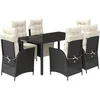 Image de vidaXL - 7-delige - Tuinset - met - kussens - poly - rattan - zwart