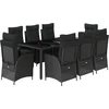 Image de vidaXL - 9-delige - Tuinset - poly - rattan - zwart