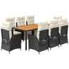 Image de vidaXL - 9-delige - Tuinset - poly - rattan - zwart