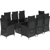 Image de vidaXL - 9-delige - Tuinset - poly - rattan - zwart