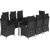 Image de vidaXL - 9-delige - Tuinset - poly - rattan - zwart