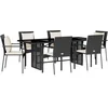 Image de vidaXL - 7-delige - Tuinset - met - kussens - poly - rattan - zwart