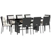 Image de vidaXL - 9-delige - Tuinset - poly - rattan - zwart
