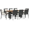 Image de vidaXL - 9-delige - Tuinset - poly - rattan - zwart