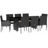 Image de vidaXL - 9-delige - Tuinset - poly - rattan - zwart