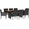 Image de vidaXL - 9-delige - Tuinset - poly - rattan - zwart