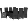 Image de vidaXL - 9-delige - Tuinset - poly - rattan - zwart