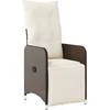Image de vidaXL - Tuinstoelen - 2 - st - verstelbaar - met - tafel - poly - rattan - bruin