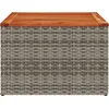 Image de vidaXL - Tuintafel - 55x55x37 - cm - poly - rattan - en - acaciahout - grijs