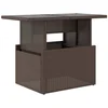 Image de vidaXL - Tuintafel - met - glazen - blad - 100x55x73 - cm - poly - rattan - bruin