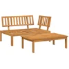 Image de vidaXL - 2-delige - Loungeset - pallet - massief - acaciahout