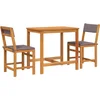 Image de vidaXL - 3-delige - Balkonset - met - kussens - massief - acaciahout