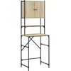 Image de vidaXL - Wasmachinekast - 68x48,5x194 - cm - sonoma - eikenkleurig