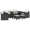 Image de vidaXL - 6-delige - Loungeset - met - kussens - poly - rattan - zwart