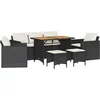 Image de vidaXL - 6-delige - Loungeset - met - kussens - poly - rattan - zwart