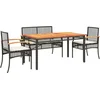 Image de vidaXL - 5-delige - Tuinset - met - kussens - poly - rattan - zwart
