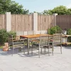 Image de vidaXL - 7-delige - Tuinset - met - kussens - poly - rattan - grijs