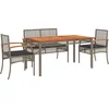 Image de vidaXL - 5-delige - Tuinset - met - kussens - poly - rattan - grijs