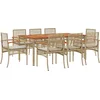 Image de vidaXL - 9-delige - Tuinset - met - kussens - poly - rattan - beige