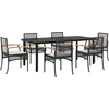 Image de vidaXL - 7-delige - Tuinset - met - kussens - poly - rattan - zwart