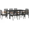 Image de vidaXL - 9-delige - Tuinset - poly - rattan - zwart