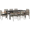 Image de vidaXL - 9-delige - Tuinset - met - kussens - poly - rattan - grijs