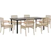 Image de vidaXL - 7-delige - Tuinset - met - kussens - poly - rattan - beige