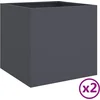 Image de vidaXL - Plantenbakken - 2 - st - 49x47x46 - cm - staal - antracietkleurig