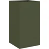 Image de vidaXL - Plantenbak - 42x38x75 - cm - staal - olijfgroen