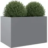 Image de vidaXL - Plantenbak - 62x40x39 - cm - gegalvaniseerd - staal - zilverkleurig