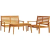 Image de vidaXL - 3-delige - Loungeset - massief - acaciahout
