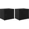 Image de vidaXL - Plantenbakken - 2 - st - 36x30x32 - cm - poly - rattan - zwart