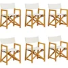 Image de vidaXL - Tuinstoelen - 6 - st - inklapbaar - stof - crèmewit