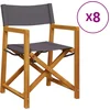 Image de vidaXL - Tuinstoelen - 8 - st - inklapbaar - stof - donkergrijs